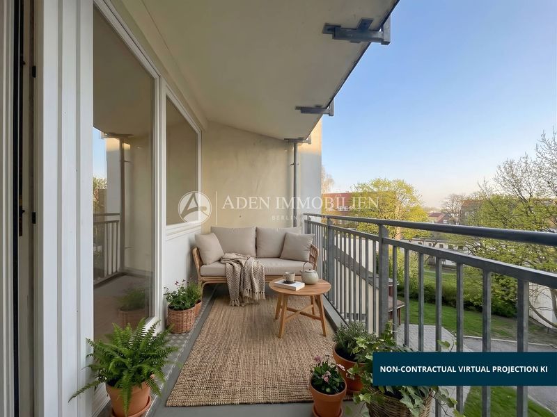 2 große Zimmer mit Aufzug & Balkon Altstadt Köpenick mit Umwandlungspotenzial in 3-Zimmer-Wohnung !